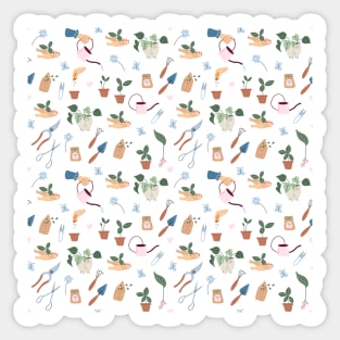 Pattern with Gardening elements Sticker